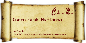 Csernicsek Marianna névjegykártya