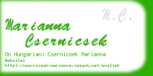 marianna csernicsek business card